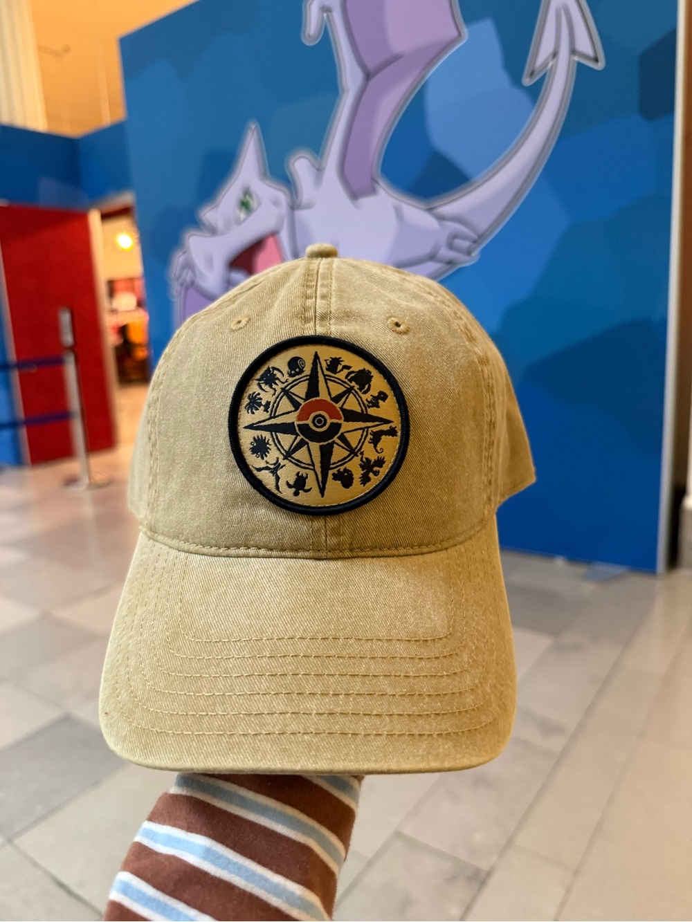 Pokémon fossil Museum Beige Compass exclusive merch  Cap